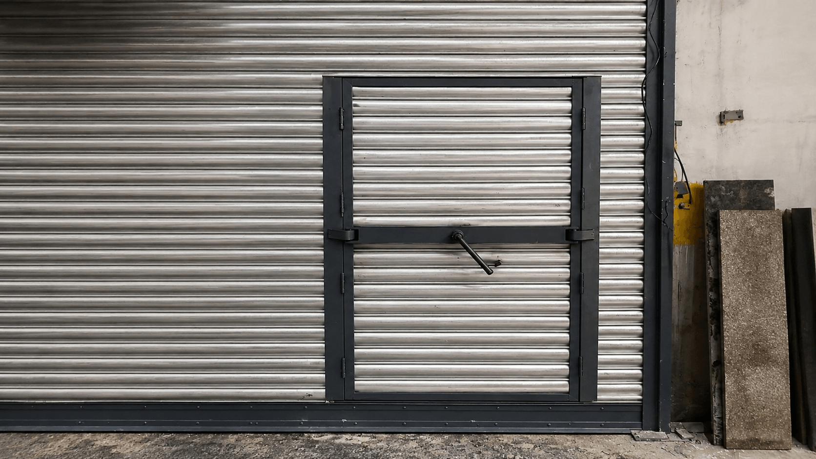 Heavy-duty MS rolling shutter with vision windows